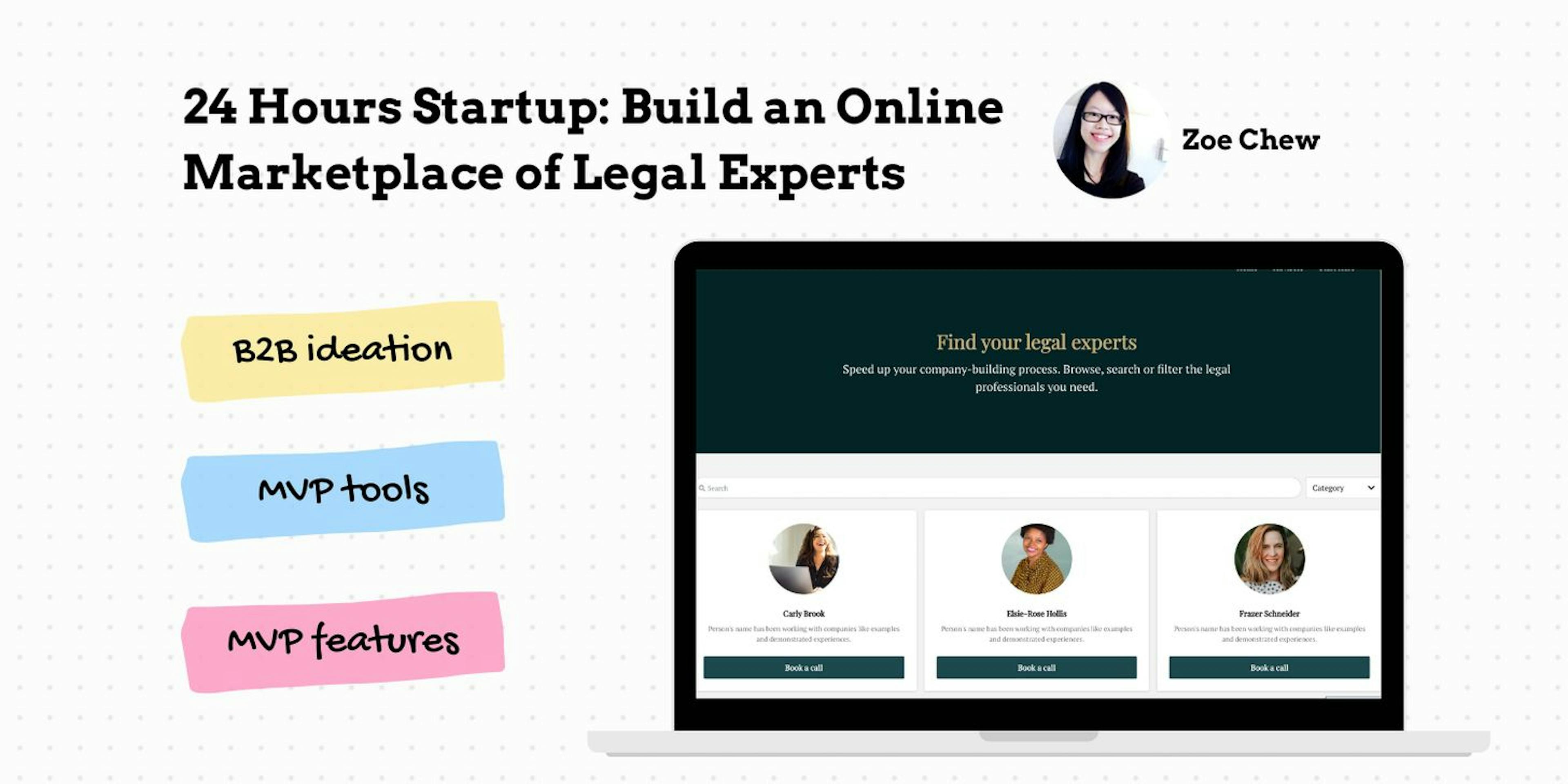 featured image - 5 Steps To Build A Cool Legal Marketplace Startup In 24 Hrs