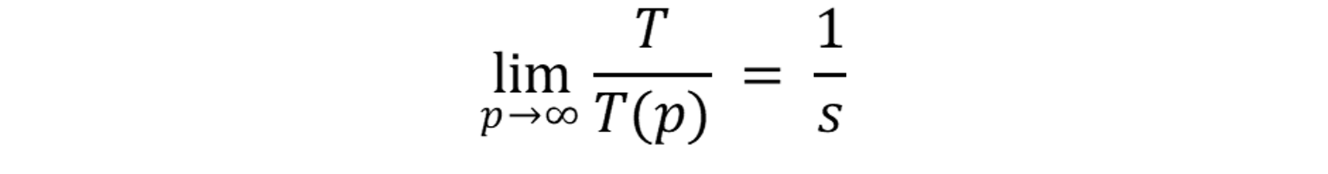 Upper bound of the speedup