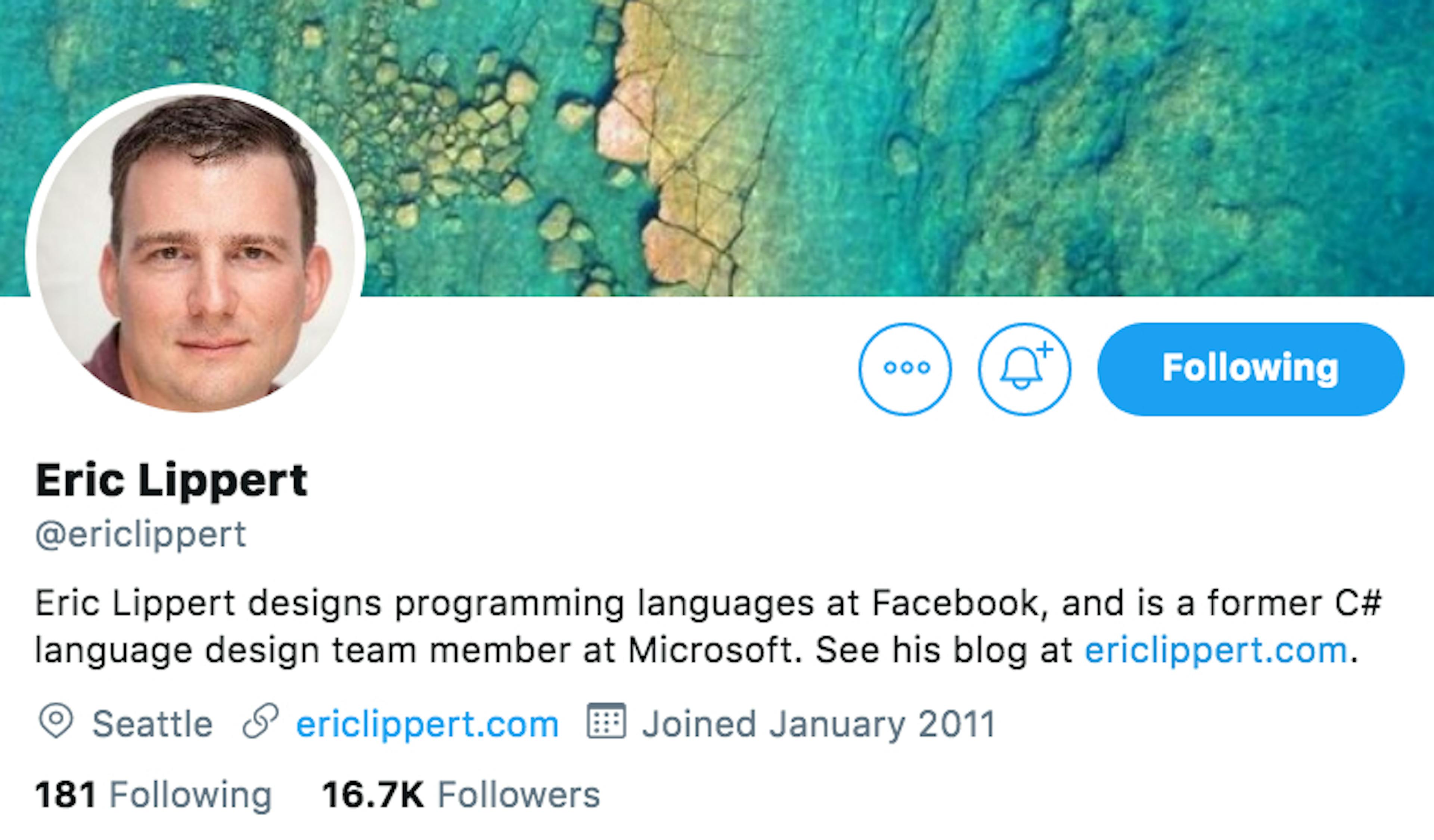 Building Dev Tools and Designing C#: An interview with Facebook's Eric Lippert